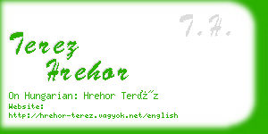 terez hrehor business card